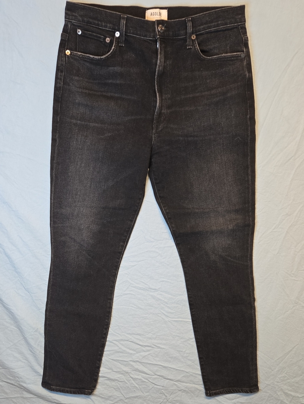Agolde Los Angeles Black High Waist Freya Denim Jeans